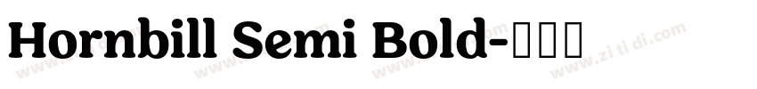 Hornbill Semi Bold字体转换
